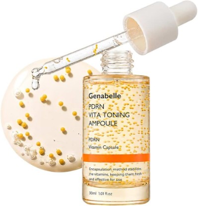 Picture of Genabelle PDRN Vitamin C Serum Toning Ampoule - Lightweight Glass Skin,korean skin care with Vitamin B, C, E, PDRN, Serum for Blemishes, Glass Skin, Fine Lines and Rough Skin Texture, 1.01 fl oz