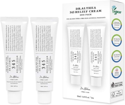 Picture of Dr.Althea 345 Relief Cream, 1.69 Fl Oz (Ver.2 - Pack of 2) | PDRN, Hyaluronic Acid for Instant Hydration, Blemish, Post-Acne Vegan Face Moisturizer, Non-comedogenic