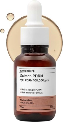 Picture of NANO RECIPE Salmon PDRN (Salmon DNA) Concentrate 100,000 ppm | Mix 1-2 Drops with Your Skincare 30ml | MTS Roller Ampoule, Lightweight, Glass Skin, Korean Skincare, Moisture