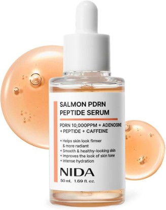Picture of NIDA Salmon PDRN Peptide Serum | Salmon PDRN, Peptide, Adenosine, Caffeine | Firm & Healthy-looking Skin, Intense Hydration | 1.69 fl.oz., 50ml