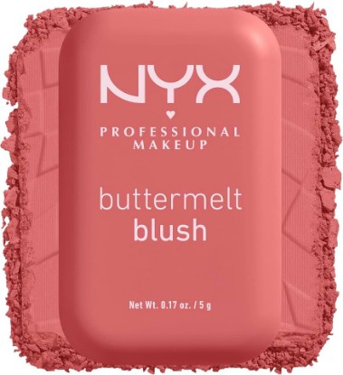 Picture of NYX PROFESSIONAL MAKEUP Buttermelt Powder Blush, Fade and Transfer-Resistant Blush, Up to 12HR Make Up Wear, Vegan Formula - Feeling Butta