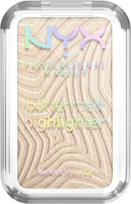 Picture of NYX PROFESSIONAL MAKEUP Buttermelt Highlighter, Powder Highlighter Makeup, With Up to 12H Wear and High Impact Glow - 05 Bright and Butta (Light Champagne)