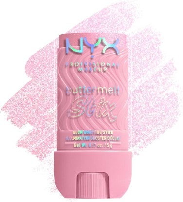 Picture of NYX PROFESSIONAL MAKEUP Buttermelt Glaze Stix, Non-Greasy Highlighter Stick With Up To 8HR Make Up Wear - 04 My Melt Era (Pink)