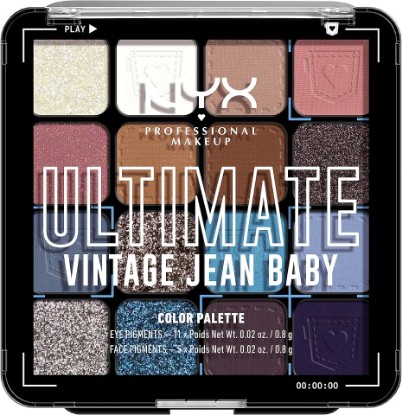 Picture of NYX PROFESSIONAL MAKEUP Ultimate Shadow Palette, Eyeshadow Palette - Vintage Jean Baby