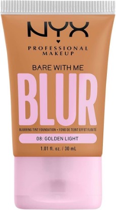 Picture of NYX PROFESSIONAL MAKEUP Bare With Me Blur Skin Tint Foundation Make Up with Matcha, Glycerin & Niacinamide - Golden Light
