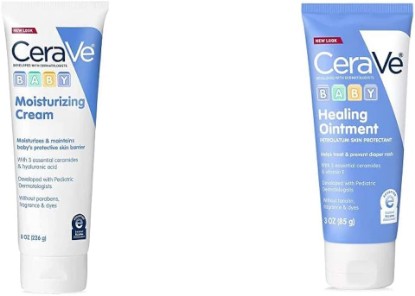 Picture of CeraVe Baby Moisturizing Cream + Healing Ointment Bundle | Gentle Skincare