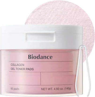 Picture of BIODANCE Collagen Gel Toner Pads, Pore Minimizer for Face, Improving Elasticity, Plumping Toner Pads for Sensitive Skin, Pre-Soaked Pads, Korean Skin Care, Mothers Day Giftsㅣ60 Pads