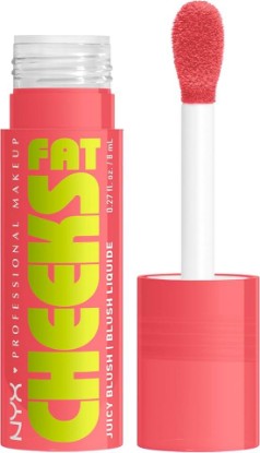 Picture of NYX PROFESSIONAL MAKEUP Fat Cheeks Liquid Blush, Buildable, Dewy Blush with Long-Lasting 12HR Wear - Fig Fizz (Soft Peach)