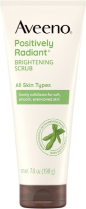 Picture of Aveeno Positively Radiant Skin Brightening Daily Facial Scrub with Moisture-Rich Soy Extract, Gently Exfoliates & Cleanses for Soft, Smooth, More Even-Toned Skin, Hypoallergenic, 7 oz | Brightening, Moisture-Rich Soy Extract, Gently Exfoliates & Cleanses For Soft, Smooth, More Even-Toned Skin, Hypoallergenic GreenCircle Sustainable Energy Practices