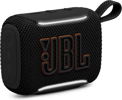 Picture of JBL Go 5 Portable Bluetooth Speaker, Waterproof and Dustproof - Black | Dustproof Drop-Proof With up to 10 Hr Battery, Stereo Pairing, App Control For Pool, Beach, Outdoor Listening TUV Rheinland Recycled Material Verified