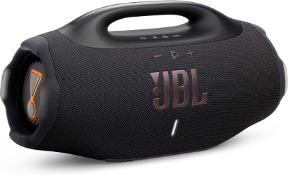 Picture of JBL Boombox 4 Portable Bluetooth Speaker, Waterproof, Deep Bass - Black | Up To 34 Hours Playtime, IP68 Dustproof, AI Sound Boost For Louder Clearer Audio, Ideal For Beach, Pool, Boat And Outdoor Par TUV Rheinland Recycled Material Verified