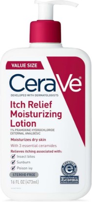 Picture of CeraVe Anti Itch Lotion, Hyaluronic Acid Body Moisturizer for Dry Skin,16oz | Fast-Acting Skin Care Formula with Niacinamide & Hydrochloride, Acts As A Soothing Anti Itch Cream For Sunburn Relief