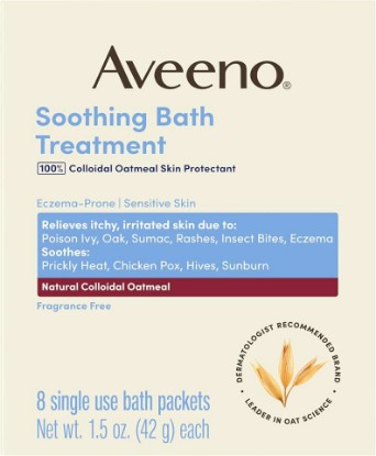 Picture of Aveeno Soothing Bath Treatment for Eczema, Colloidal Oatmeal, 8 ct