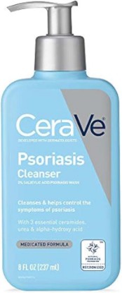 Picture of CeraVe Psoriasis Cleanser with Salicylic Acid and Lactic Acid, 8oz | Helps Relieve Dry Skin Itch and Gently Exfoliate with Salicylic Acid & Lactic Acid, Fragrance-Free, Allergy-Tested Body Wash