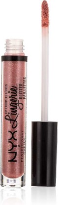 Picture of NYX PROFESSIONAL MAKEUP Lip Lingerie Glitter, Lip Gloss - Spirit (Nude Pink)