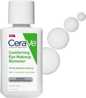 Picture of CeraVe Eye Makeup Remover, Hyaluronic Acid Gentle Waterproof Formula, 4 Oz | Gentle, Non-Greasy Skin Care Formula with Ceramides Removes Waterproof Mascara, Ideal Makeup Remover For Sensitive Skin