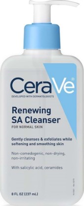 Picture of CeraVe Renewing Salicylic Acid Cleanser, BHA Exfoliating Face Wash, 8oz | Skin Care with Hyaluronic Acid & Niacinamide, Facial Cleanser, Face Cleanser, Ceramides, Fragrance Free, Non-Comedogenic