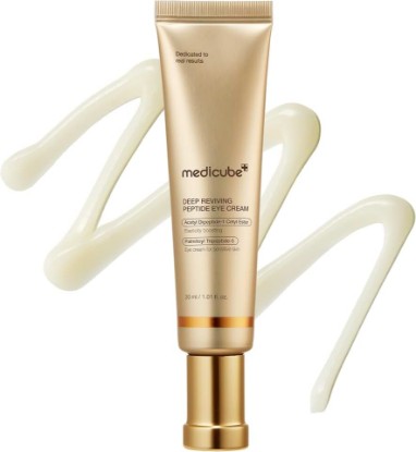 Picture of medicube Eye Serum with Deep Reviving Peptide for Fine Lines Care | Eye Treatment Serum with Multi Peptides, Niacinamide & Squalane - Reduces Signs of Aging, Korean Skincare, 1.01 fl.oz