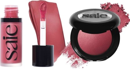 Picture of Saie Cheek Flush Duo - Dew Liquid Blush (.40 oz, Dreamy), SuperSuede Baked Powder Blush (.01 oz, Grazie) - Layerable, Skin-Nourishing Blushes for a Seamless Radiant Finish