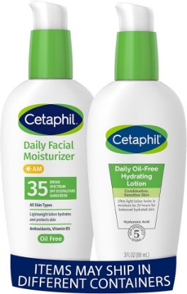 Picture of Cetaphil Daily Hydrating Lotion for Face, Hyaluronic Acid, 3 oz Face Moisturizer, Daily Oil Free Facial Moisturizer with SPF 35, For Dry or Oily Combination Sensitive Skin, Fragrance Free