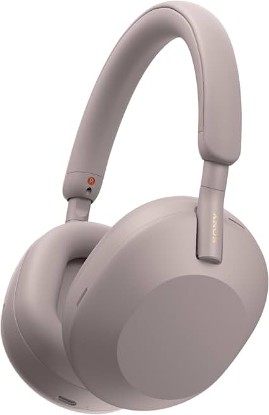 Picture of Sony WH-1000XM5 Premium Noise Cancelling Wireless Headphones, Smoky Pink | Auto NC Optimizer, Up to 30 Hrs of Battery, Carrying Case, Crystal Clear Calls, Touch Control, Multipoint Connection