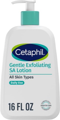 Picture of Cetaphil SA Exfoliating Body Lotion, Moisturizer Rough Skin, 16 oz | Salicylic acid, mandelic acid, gluconolactone, keratosis pilaris, bumpy skin, lightweight, dermatologist recommended