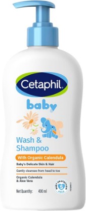 Picture of Cetaphil 2-in-1 Baby Shampoo & Body Wash, Tear Free, Calendula, 13.5oz | 2-In-1 Baby Wash And Shampoo, Organic Calendula, Tear Free, Paraben Free, Newborn Sensitive Skin, No Colorants Or Mineral Oil