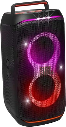 Picture of JBL PartyBox Club 120 - Portable Party Speaker with Foldable Handle, Powerful JBL Pro Sound, Futuristic lightshow, Up to 12 Hours of Play time, Splash Proof, Dual Mic & Guitar Inputs (Black) TUV Rheinland Recycled Material Verified