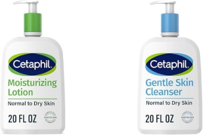 Picture of Cetaphil Body Moisturizer, Hydrating Moisturizing Lotion for All Skin Types and Face Wash, Hydrating Gentle Skin Cleanser for Dry to Normal Sensitive Skin, NEW 20oz