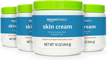 Picture of Amazon Basics Ultra Moisturizing Skin Cream for Dry & Sensitive Skin, Dermatologist Tested, Fragrance Free, Not Tested on Animals, Made in USA, 16 Ounce, 4-Pack (Previously Solimo)