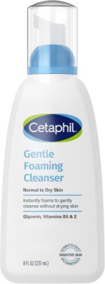 Picture of Cetaphil Oil Free Gentle Foaming Facial Cleanser, Sensitive Skin, 8oz | Gentle Face Cleanser, Fragrance Free, Hypoallergenic, Glycerin + Vitamins B5 & E, Dry To Normal Skin, Dermatologist Tested