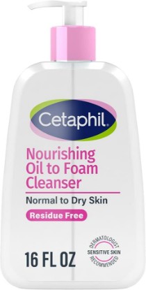Picture of Cetaphil Nourishing Oil to Foam Facial Cleanser, Dry Skin, 16oz | Hydrating Facial Cleanser, 24-Hour Moisture, Non-Stripping, Gentle For Normal To Dry Skin, Dermatologist Recommended