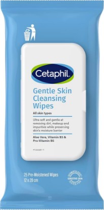 Picture of Cetaphil Cleansing Face & Body Wipes, Fragrance Free, 25ct, 3-Pack | 75 Hypoallergenic Wipes, Fragrance Free, Dry & Sensitive Skin, Travel & Gym Ready, Flip-Top Closure, Bulk Value 3-Pack