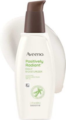 Picture of Aveeno Positively Radiant Daily Face Moisturizer SPF 30, 2.3 fl. oz | Broad Spectrum SPF 30, with Antioxidant Oat & Brightening Soy, Non-Greasy, Hypoallergenic, Non-Comedogenic