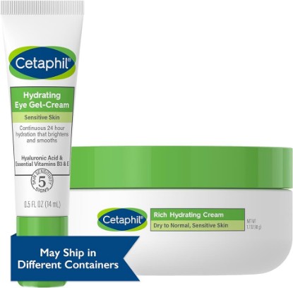 Picture of Cetaphil Night & Eye Hydration Set, Rich Hydrating Night Cream(1.7 oz) & Hydrating Eye Gel-Cream ( .5 oz) for Dry Sensitive Skin, for Under-Eye Dark Circles