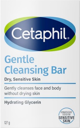 Picture of Cetaphil Gentle Cleansing Bar, 4.5 oz, Nourishing Cleansing Bar For Dry, Sensitive Skin, Non-Comedogenic, Non-Irritating for Sensitive Skin (Packaging May Vary)