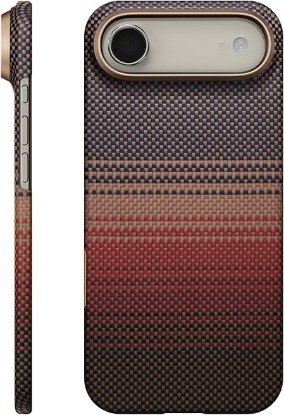 Picture of pitaka for iPhone Air Case with Caseless Touch Feeling, Ultra Slim-Sunset | Barely There Feel iPhone 17 Air Case, Camera Control Button, Compatible with MagSafe, 1500D Aramid Fiber Woven, Silky Texture Global Recycled Standard
