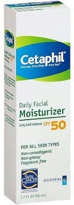 Picture of Cetaphil Daily Facial Moisturizer for All Skin Types, SPF 50 1.7 oz (Pack of 2)