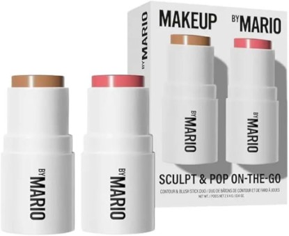 Picture of Makeup By Mario Sculpt & Pop On the Go Contour & Blush Stick Duo Makeup Gift Set - Light Medium and Sweet Pink