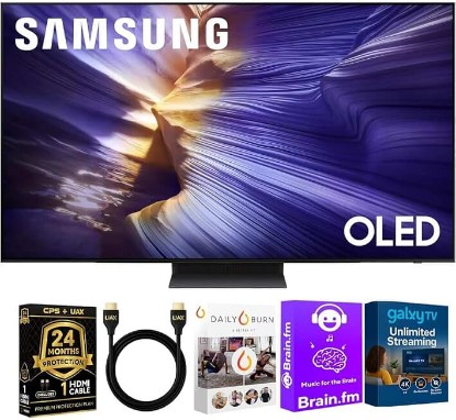 Picture of Samsung OLED S90F 4K Smart TV Bundle – Ultra Thin Design, HDR+, 144Hz Gaming, Alexa Built-in, AI Upscaling w/AUX HDMI Cable, 2-Year Protection, Streaming Apps (65, Inches)
