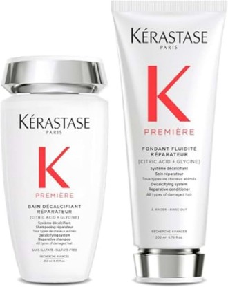 Picture of Kerastase Premiere Sulfate-Free Hair Repair Shampoo & Conditioner Set For Weakened and All Damaged Hair Types - Hydrates, Controls Frizz and Strengthens With Citric Acid