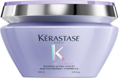 Picture of Kerastase Blond Absolu Ultra-Violet Purple Hair Mask For Lightened, Highlighted and Grey Hair - Neutralizes Brassy and Yellow Undertones With Hyaluronic Acid, 6.8 Fl Oz