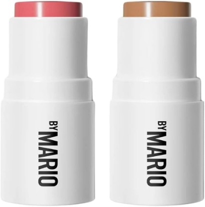Picture of Makeup By Mario Sculpt & Pop On the Go Duo Contour and Blush Stick - Dark & Raspberry - Neutral, Slightly Warm/Bright Pink