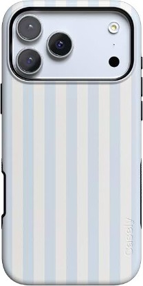Picture of Casely iPhone 17 Pro Case | Blue Stripes | Sunday Best | Bold Protective Design | Compatible with MagSafe ClimatePartner certified