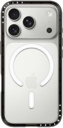 Picture of CASETiFY for iPhone 17 Pro Case - Compact Compatible with MagSafe | Slim and Sleek | 4ft. 2x Military Grade Drop Protection | Black ClimatePartner certified
