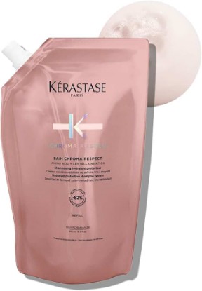 Picture of Kerastase Chroma Absolue Chroma Respect Shampoo Refill Pouch For Sensitized or Damaged Color-Treated Hair - Protects and Hydrates Fine To Medium Hair with Glycerin and Hyaluronic Acid