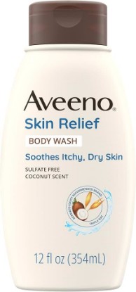 Picture of Aveeno Skin Relief Body Wash, Coconut Scent, 12 fl. oz | Soothing Oat, Gentle Soap-Free Body Cleanser, Itchy, Dry & Sensitive Skin, Dye-Free & Allergy-Tested