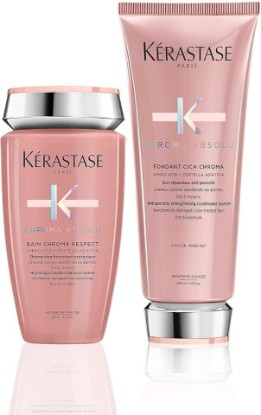 Picture of Kerastase Chroma Absolu Chroma Shampoo & Conditioner Set For Sensitized or Damaged Color-Treated Hair - Protects and Hydrates With Glycerin and Hyaluronic Acid
