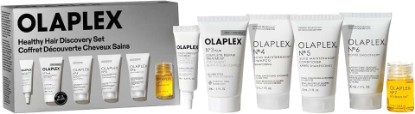 Picture of Olaplex Healthy Hair Discovery Set | Includes Nº.0.5, Nº.3PLUS, Nº.4, Nº.5, Nº.6, and Nº.7, Travel Sizes for All Hair Types, Heat Protection Up to 450°F/232°C