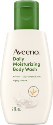 Picture of Aveeno Daily Moisturizing Body Wash, Lightly Scented, 2 fl. oz | For Sensitive, Dry Skin, Prebiotic Oat, Gently Cleanses & Nourishes, Travel-sized